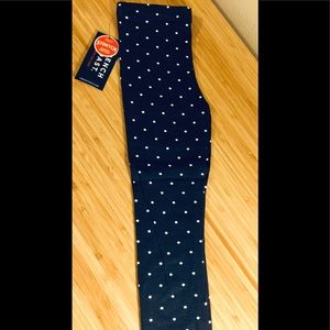 French Toast Navy Blue Pants with Polka Dots